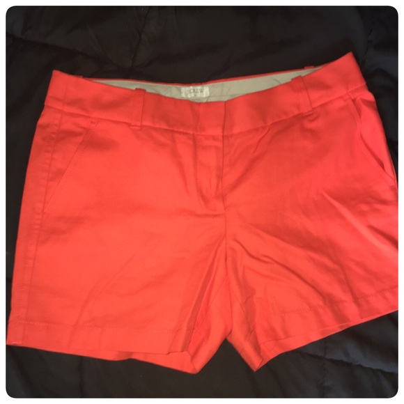 Bright Orange Shorts Sz 8 JCrew - Picture 3 of 3