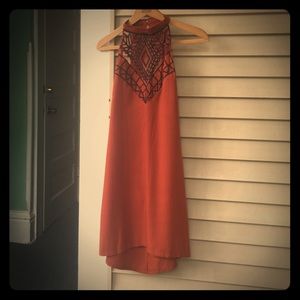 Free People Burnt Orange Backless Dress