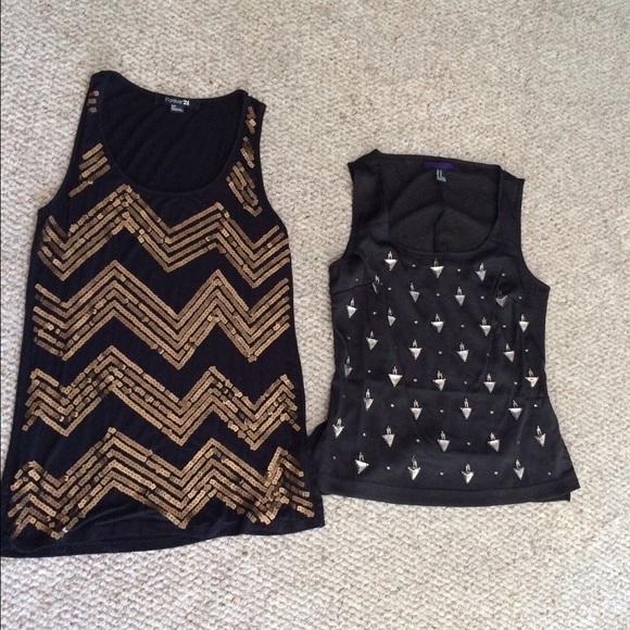 Forever 21 black "going out" tanks. Small. Black