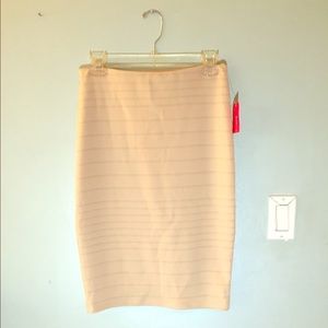 Nude Pencil Skirt