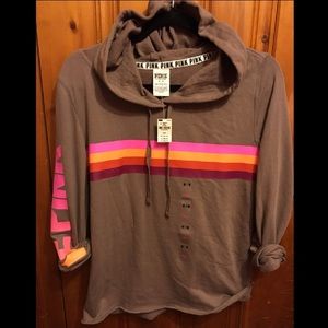 Pink Victoria's Secret Light Mocha New Hoodie
