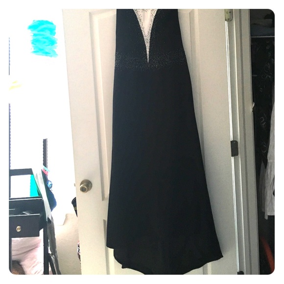 Morgan&co black and white formal dress