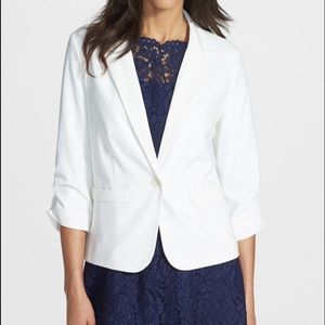 Eliza J white tailored blazer size L