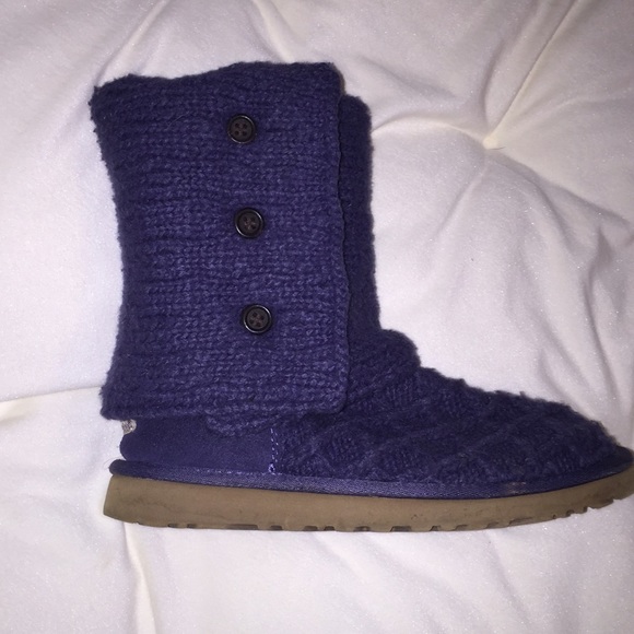 Purple/Blue Knit Uggs - Picture 3 of 4
