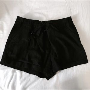 High waisted woven shorts