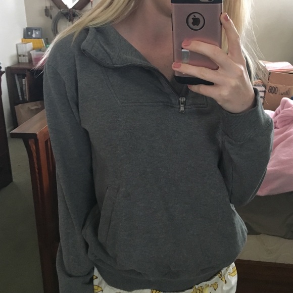 Gray Assymetrical Hoodie