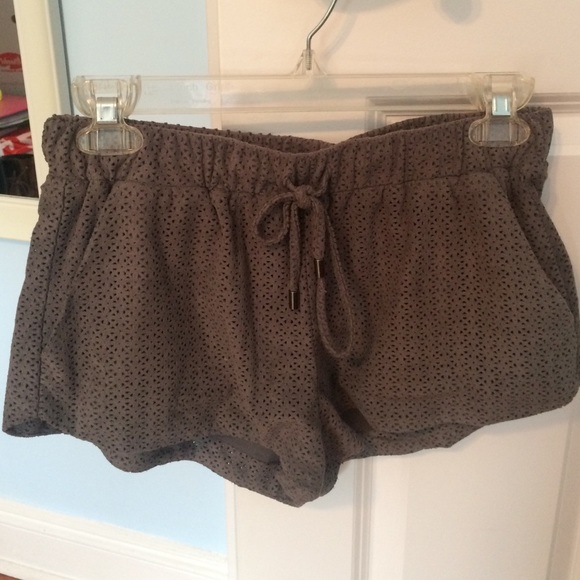 Gray Suede shorts
