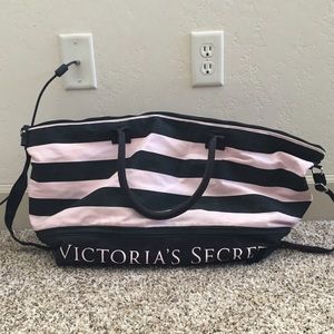 Pink and Black Duffel Bag