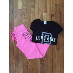 Brand New PINK Sweatpants and Shirt