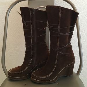 Via Spiga mid-calf suede boots