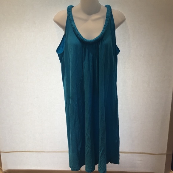 Blue Marani G. sleeveless roll neck dress