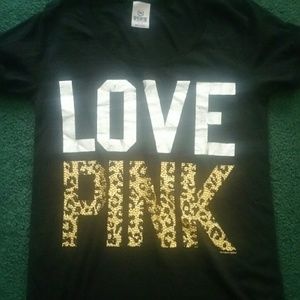 Victoria secret pink leopard print tshirt