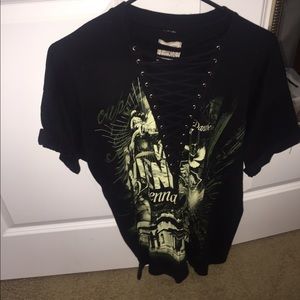 LF vintage lace up tee