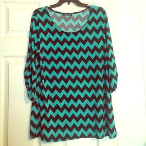 Fun Chevron Print Blouse