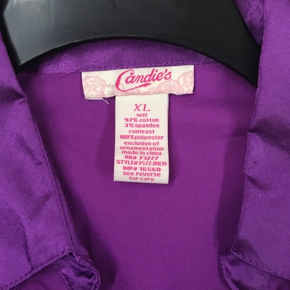 Candies Button Down Blousse - Picture 3 of 3