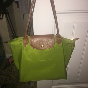 Authentic Olive Long Champ bag