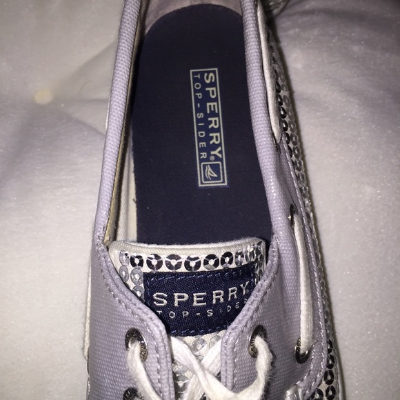Silver Sequin Sperry's - Picture 2 of 3