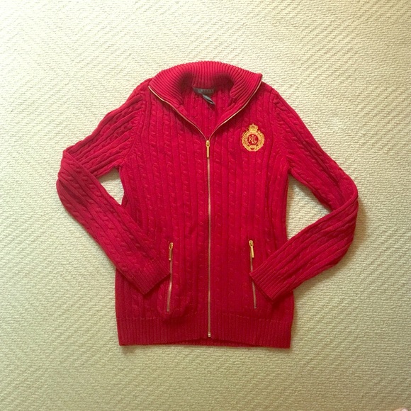 50 PERCENT OFF Ralph Lauren zip up sweater
