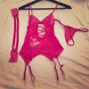 3 piece lingerie set