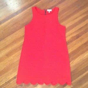 Red Scalloped Dress