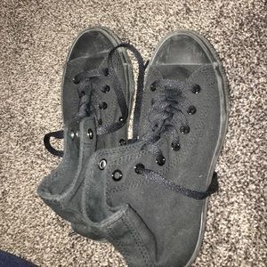 all black high top converse