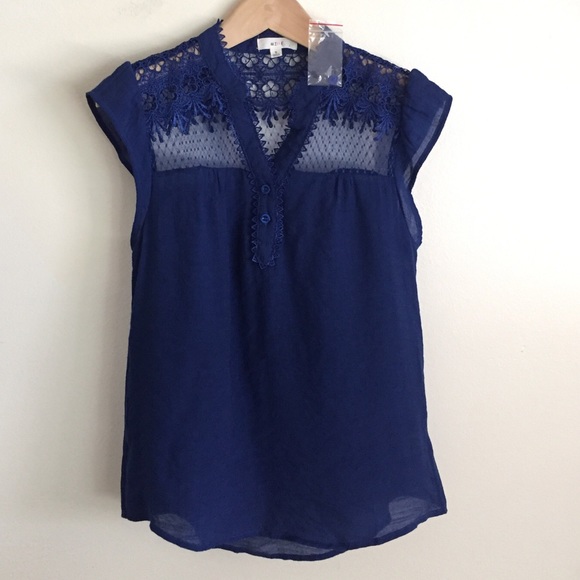 Blue Lacey top