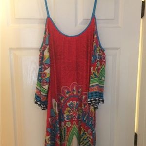 Flying tomato cold shoulder dress.