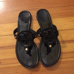 Tory Burch Black Patent Leather Sandal