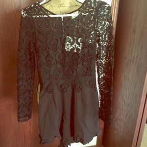 Black lace romper