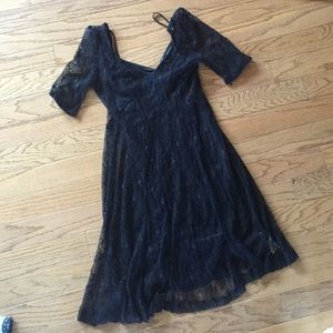 Black lace urban outfitters dress