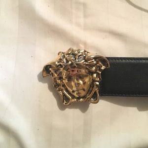 Mens Versace belt with Medusa buckle size 36