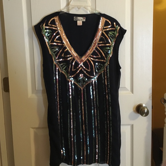 Sequined semi casual dress - Picture 1 of 4