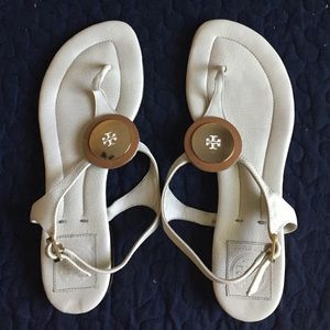 White Tory Burch Sandals