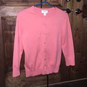 ANN TAYLOR pink cardigan