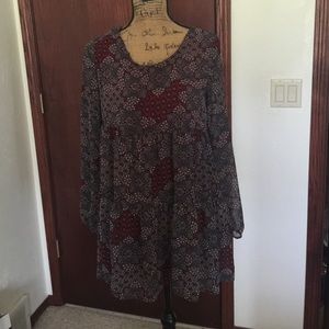 Patterned shift dress
