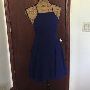 Blue chiffon dress