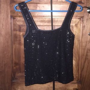 Vintage black beaded top