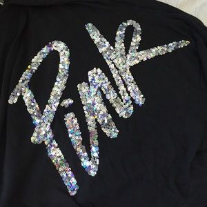 Black Vs pink bling hoodie