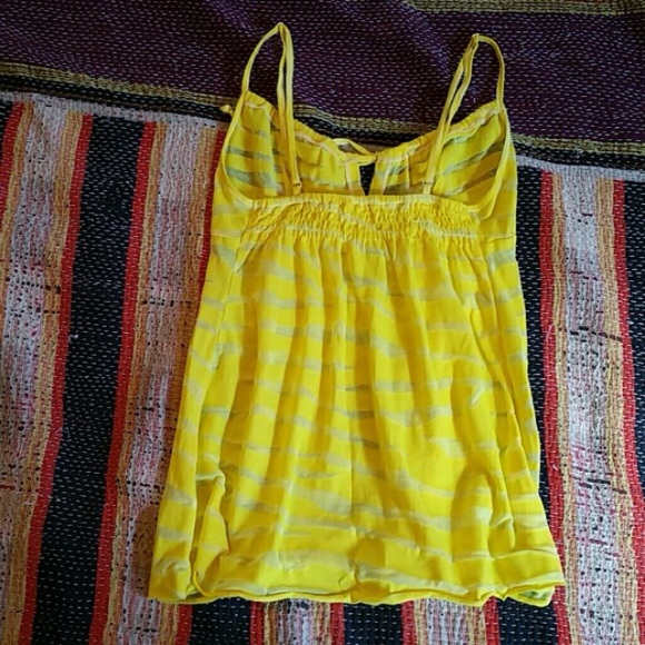 Free People yellow zebra print spaghetti strap top - Picture 3 of 3