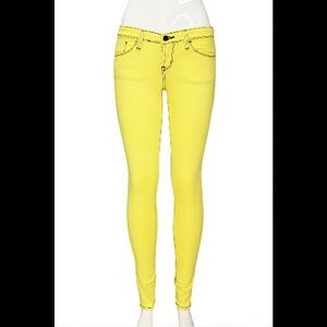 Black stitch skinny jeans