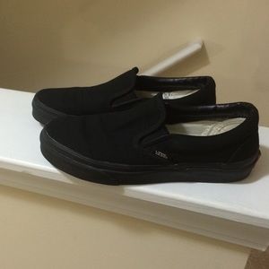 Black Vans Slip On size 7 women's or men's 5.5.