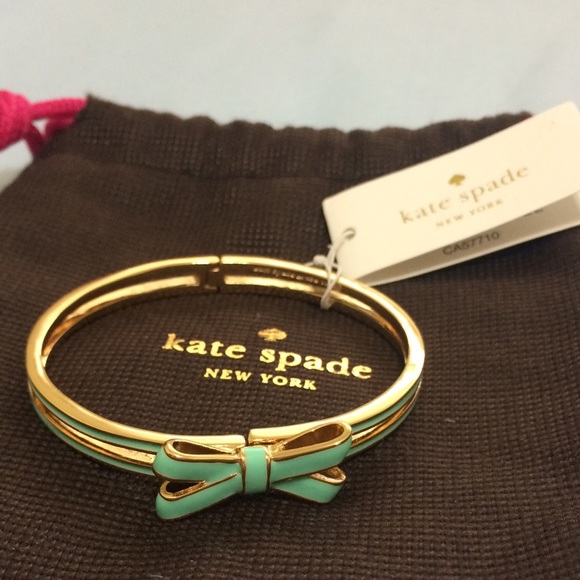 Mint & Gold Kate Spade Bow Bracelet - Picture 4 of 4