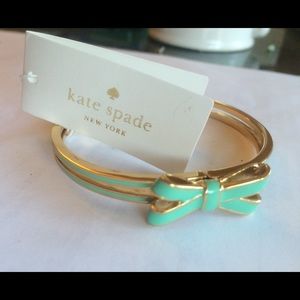 Mint & Gold Kate Spade Bow Bracelet