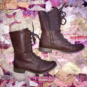 Brown Combat Boots