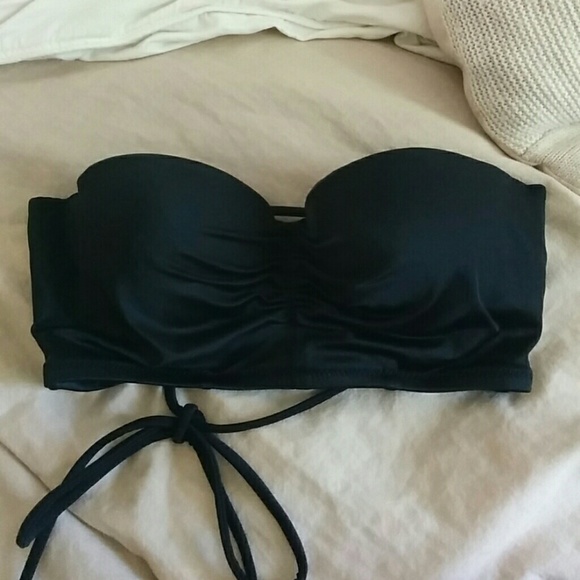 Victoria's Secret black bandeau bikini top