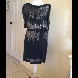 Cocktail dress, sequin waterfall. NWOT