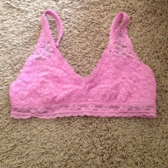 Pink lace Aerie Bralette