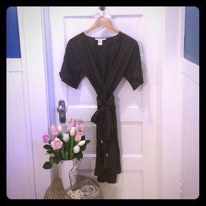 Diane vonFurstenburg silk brown wrap dress