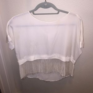 BCBG fringe top