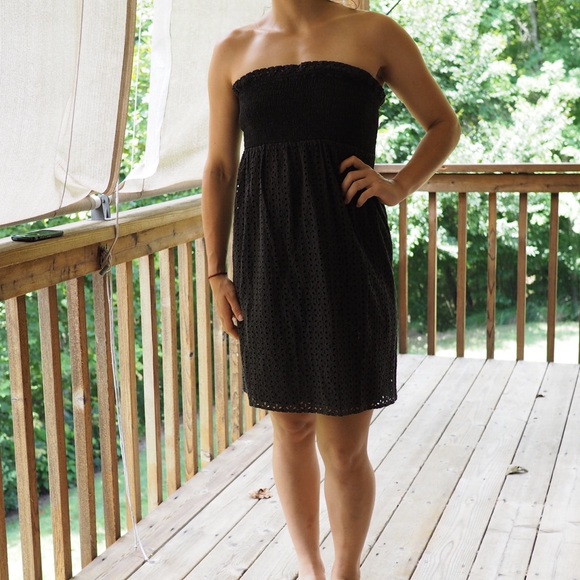 Victoria's Secret Strapless Eyelet Dress